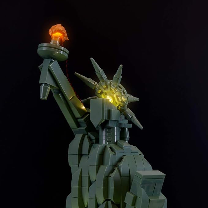BRIKSMAX Led Lighting Kit for Architecture Statue of Liberty- Compatible with Lego 21042 Building Blocks Model- Not Include The Lego Set