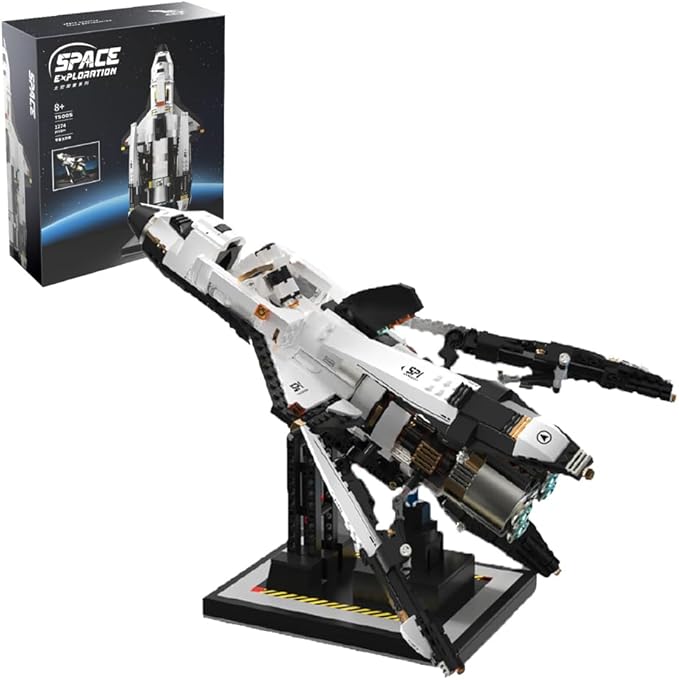 kowkis Space Shuttle Building Blocks Kits,Creative Collectible Display Spaceship Model Building Sets, Present Toy for Adults, T2001(1274 Pcs)