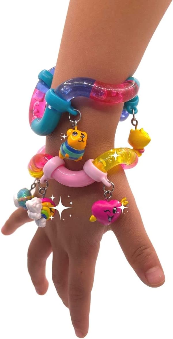 TANGLE Charms Fidget Friendship Bracelets (Pet Peeps) - Charm Bracelets - Mystery Charm Fidgets for Kids - Cute Fidgets