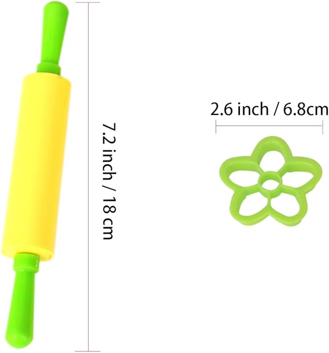 Play Dough Tools Set for Kids Ages 2-4 19PCS Non Toxic Playdough Accessories Modeling Clay Tools with Animal Cookie Cutters Molds Rolling Pin Scissors Bulk Pack for Toddlers Arts Crafts Activities