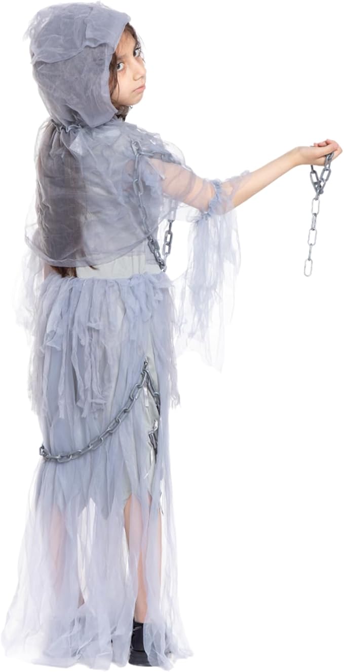 Girls Scary Ghost Costume Toddler Halloween Haunting Scary Ghost Dress for Kids