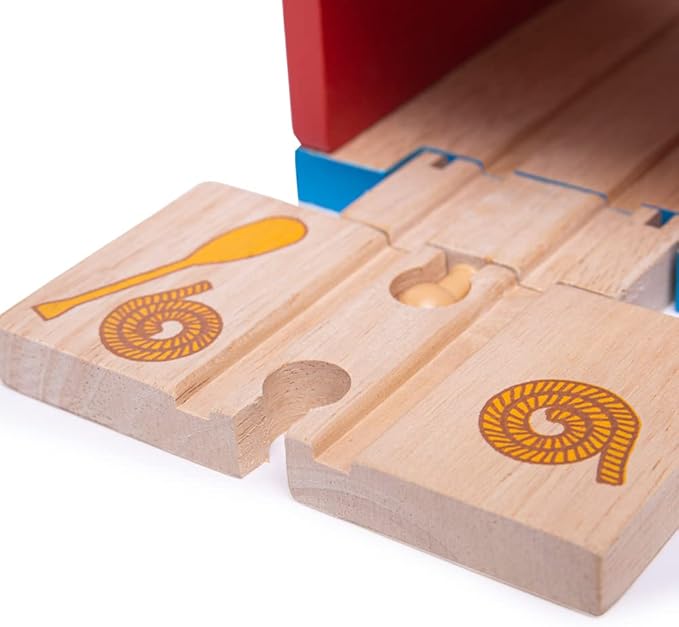 Bigjigs Rail Wooden Pirate Ship Galleon - Pirate Accessories for Wooden Train Sets, Bigjigs Train Accessories, Pirate Ship Toys for Kids, Wooden Toys for 3 4 5 Year Olds