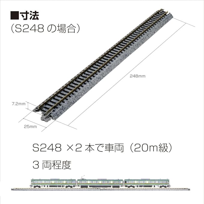 Kato USA Model Train Products UNITRACK Compact Tracks (4-Piece), 150mm/(6") Radius/45-Degree