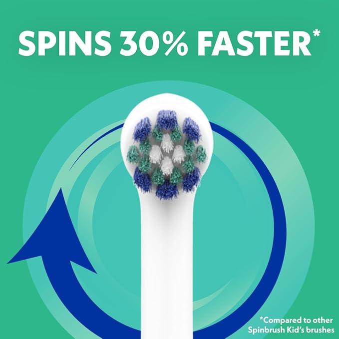 Spinbrush Kids Electric Toothbrush, Glow in The Dark, Battery-Powered