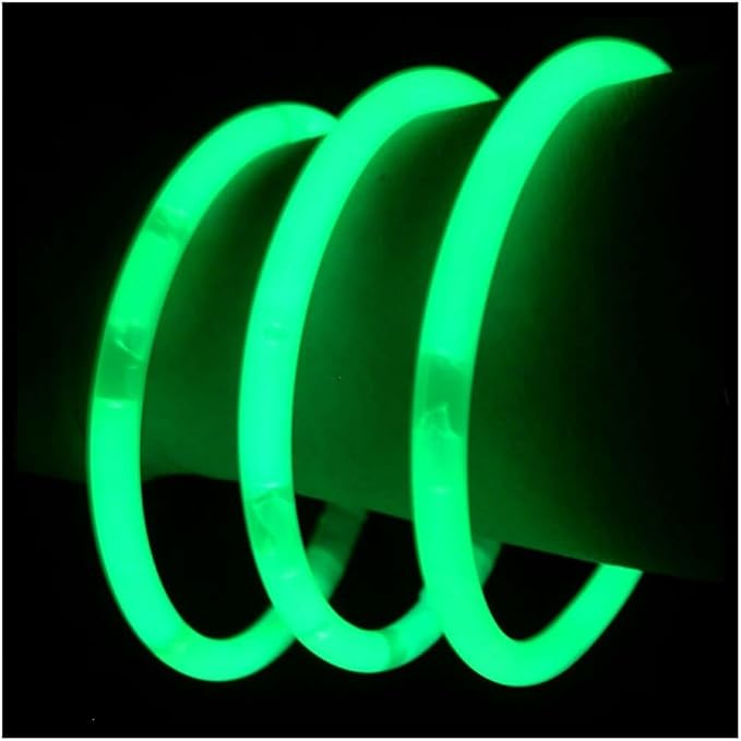Glow Sticks Bulk Wholesale Bracelets, 1000 8” Green Glow Stick Glow Bracelets, Bright Color, Glow 8-12 Hrs, Glow Party Favors Supplies, Sturdy Packaging, GlowWithUs Brand