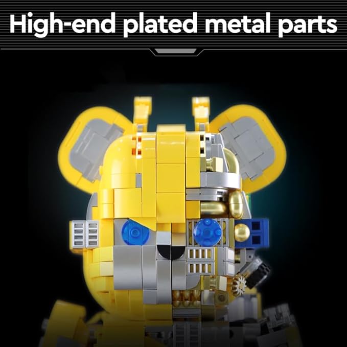 Mecha Bear Building Block Kit, Mechanical Violent Bear Display Art Toy Model,Creative Collectible Gift for Adults & Kids(1961 Pieces)