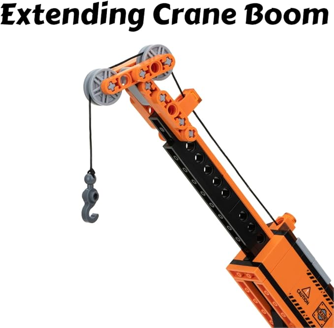 Mobile Crane Building Block Set (475pcs) and Construction Tower Crane. Two Building Kits in one Set! Toy Blocks Suitable for Boys and Girls.