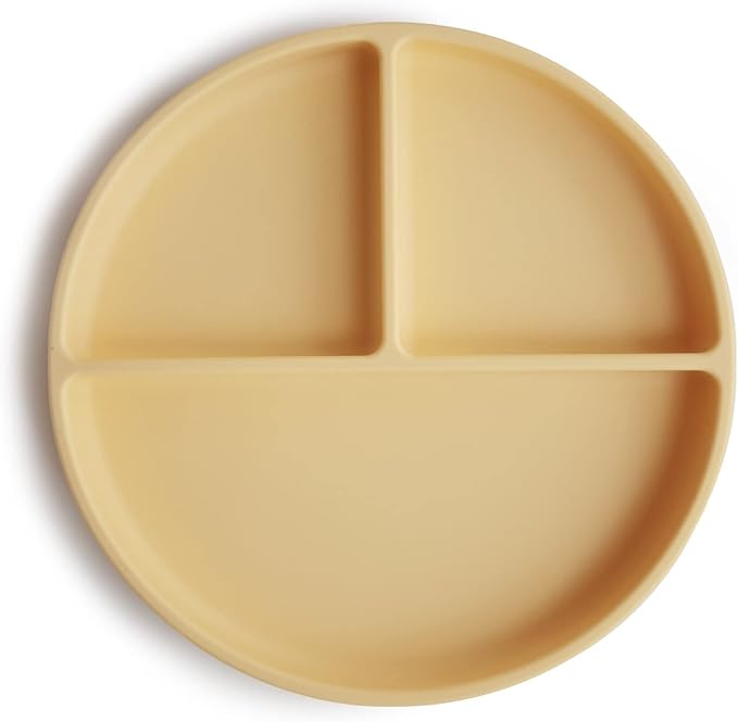 mushie Silicone Suction Plate | BPA-Free Non-Slip Design (Daffodil)