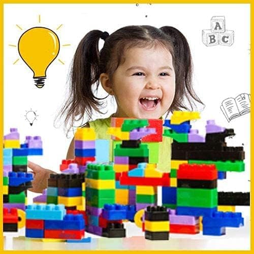 Dimple Large Blocks for Toddlers/Kids Stackable, Multi-Colored, Interlocking Toys Safe, Non-Toxic Plastic Bright Colors, Waterproof Boys and Girls Age 3 + (1200 Pieces)