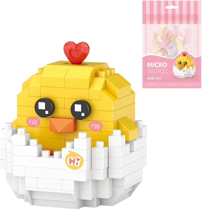 Aetheria Mini Blocks Chick Building Animal Set 150 Pieces Creative Home Decor Building Toy Bricks for Kids or Adult Advent Calendar 2024