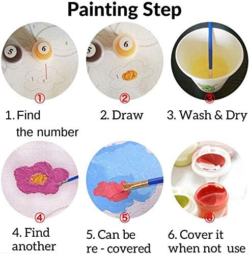 Hiolife Paint by Number Kits for Adults,Kids, Beginners, with Brushes and Acrylic Pigment, 20x16 Inch Elephant - Frameless