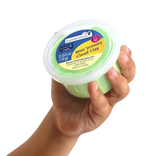 Excellerations Mini Cloud Clay Set of 5, .63 oz Each - Party Favors, Sensory Toys for Kids, Fidget Kit