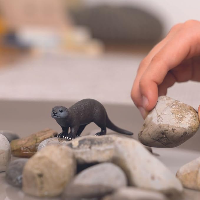 Schleich Wild Life New 2023, Marine and Ocean Wild Animal Toys for Kids and Toddlers, Otter Toy, Ages 3+