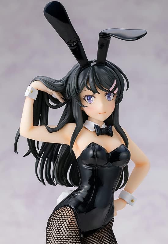 GOOD SMILE COMPANY Rascal Does Not Dream of Bunny Girl Senpai: Mai Sakurajima (Bunny Ver.) Light! PVC Figure