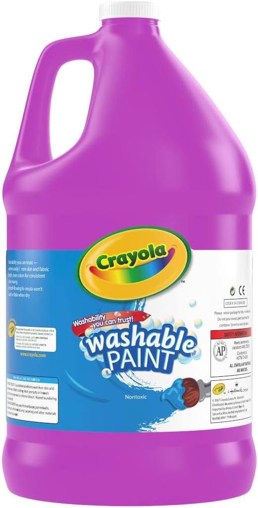 Crayola Washable Paint For Kids, Violet 1 Gallon, Kids Arts And Crafts Supplies, Non Toxic, Bulk