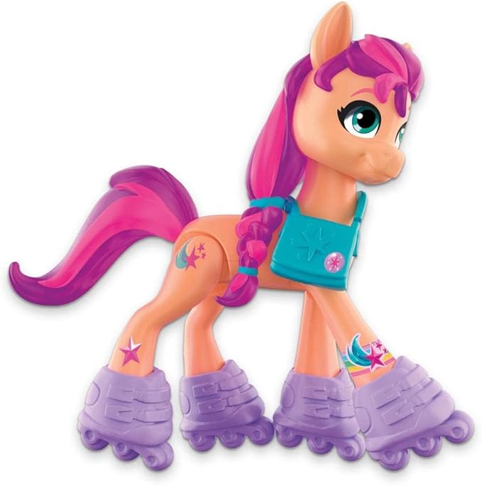 My Little Pony: A New Generation Movie Crystal Adventure Sunny Starscout - 3-Inch Orange Pony Toy, Surprise Accessories, Bracelet, Kids Easter Basket Stuffers (Accessory Colors May Vary)