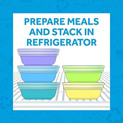 Re-Play Made in USA 12 Oz. Reusable Plastic Bowls, Pack of 3 With 3 Lids - Dishwasher and Microwave Safe Bowls with Lids for Everyday Dining - Toddler Bowl Set 5.75" x 5.75" x 2", Princess