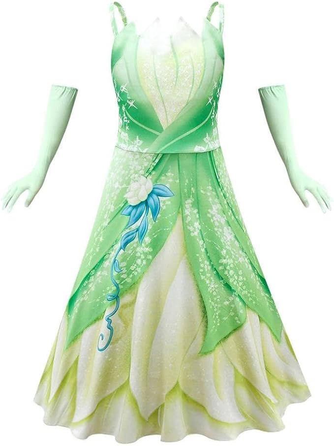 Dressy Daisy Frog Princess Fancy Dress Up Costume Halloween Birthday Party Outfit for Toddler Little Girls