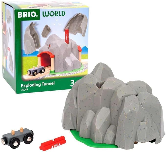 BRIO World – 36044 Exploding Tunnel | Toy Train Set for Kids Ages 3 Years and Up