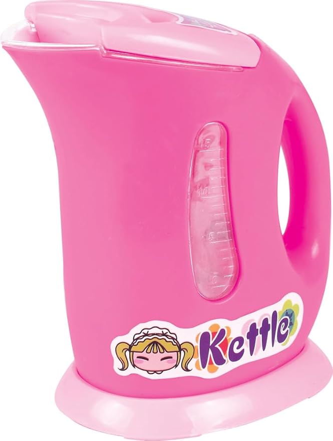 PowerTRC Kitchen Appliance Playset with Light & Sound – Includes Kettle, Coffee Maker, Mixer, and Accessories for Kids Age 4-8 – Fun Pretend Play Kitchen Appliances