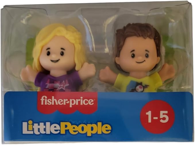 Fisher-Price Little People Toddler Soccer Sports Friends 2 Pack Boy Girl Figure Set