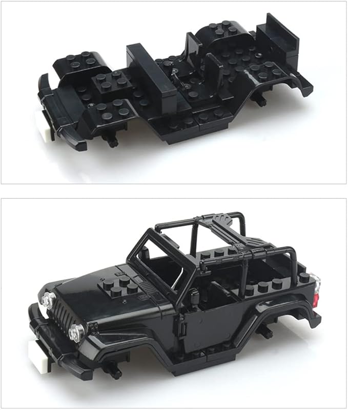 8 PCS Building Block City Policeman Mini-Figures with Multiple Military Weapons Accessories SWAT Equipment Military Vehicle Army Car Assembly Building Toys Gift for Boys