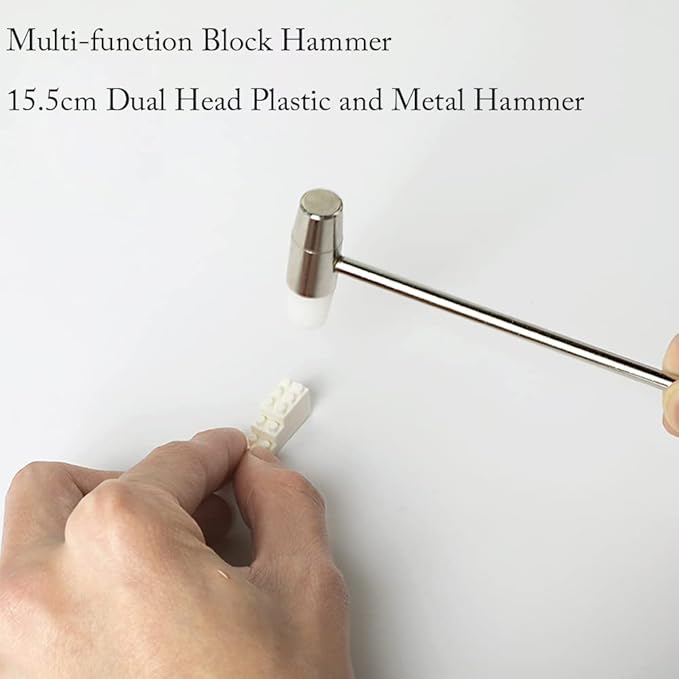 Separator Tools Compatible with Lego Blocks and Technic, Building Block Tool Kit, Including 1 Multi use Hammer,1 Blocks Pliers, 1 Clip and 2 Brick Separator
