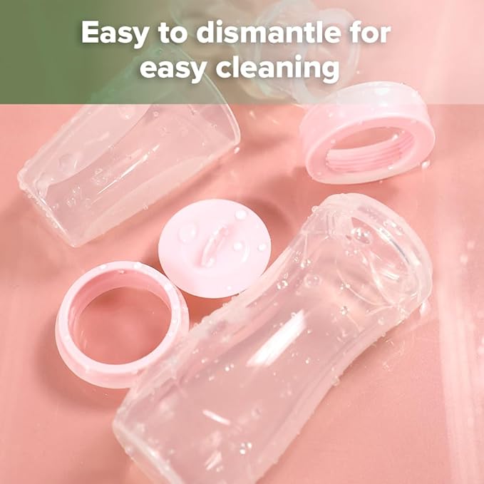 Haakaa Silicone Baby Food Dispensing Spoon Feeder 4oz - Infant Squeeze Cereal Feeder, Baby Fresh Food Feeder, Feed Bottle for Puree, Solid Baby Food, BPA Free, 4m+ Babies – Peach