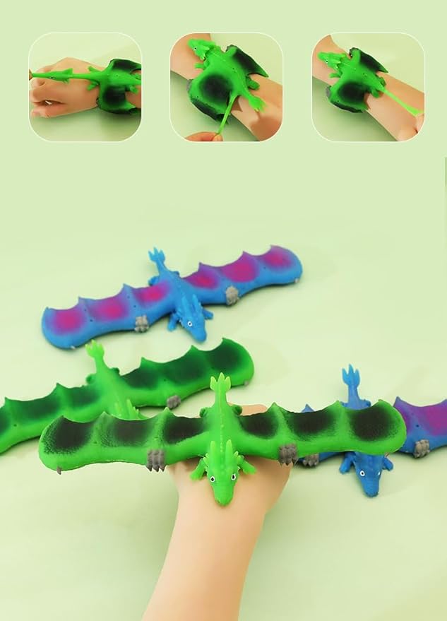 Dinosaur Slap Bracelets，Animals Slap Bracelets for Kids Girls Boys Easter Birthday Party Favors 3PCS