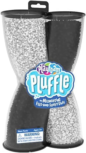 Educational Insights Black & White Playfoam Pluffle for Sensory Bins, Set of 2, Ages 3+