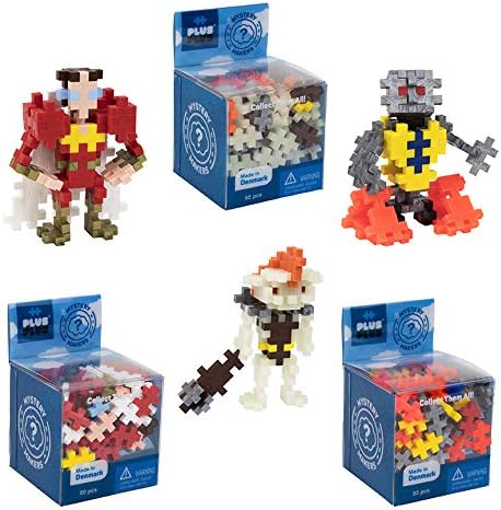 PLUS PLUS Set of 9 Mystery Makers, Stem Building Toy, Party Favor Gifts, Interlocking Mini 3D Puzzle Blocks for Kids - Robots