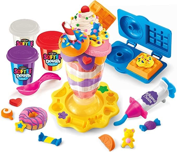 Cra-Z-Art Softee Dough Donut Shop Playset, Modeling Dough Play Toy for Kids Ages 3 Years and Up