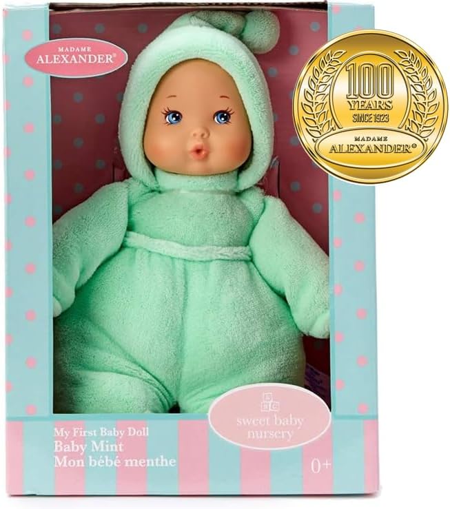 Madame Alexander 12-Inch My First Baby Doll, Mint, Light Skin Tone