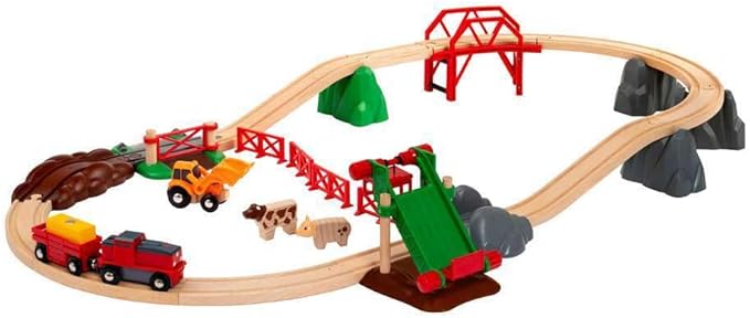 BRIO 33984 Animal Farm Set - Engaging Wooden Toy Train Set for Kids | Enhances Motor Skills | FSC-Certified Wood | Ideal for Ages 3 and Up