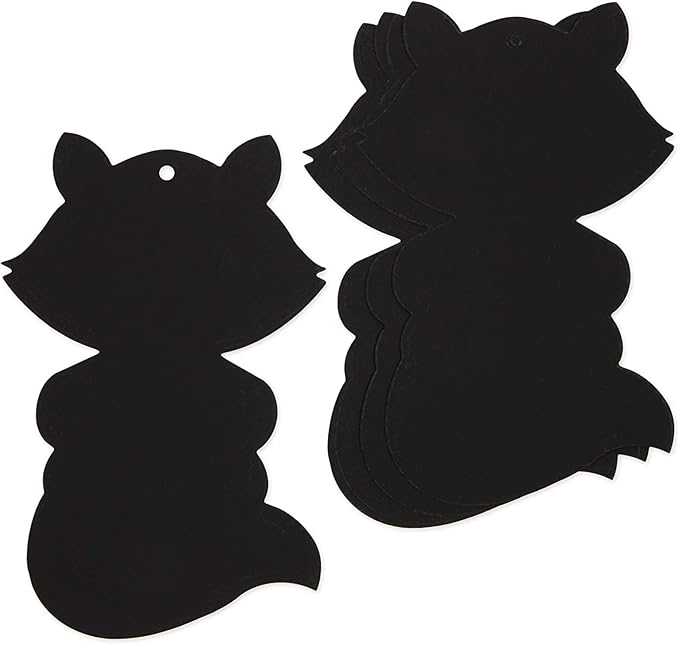 Bright Creations 40 Pack Hanging Woodland Animal Ornaments Set, Scratch Paper Art Kit for Kids, Decorations