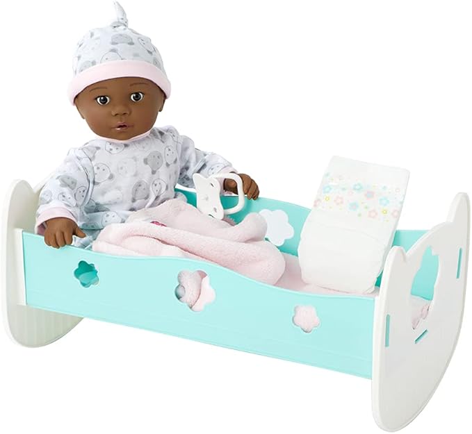 Madame Alexander 14" Adoption Day Baby Girl Doll, Dark Skin Tone, Brown Eyes (20454)