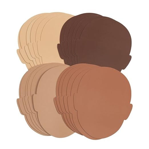 Colorations Feet, Hands, Face & People Shapes, 4 Kits Each kit with 24 pcs, multicultural Colors