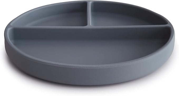 mushie Silicone Suction Plate | BPA-Free Non-Slip Design (Tradewinds)