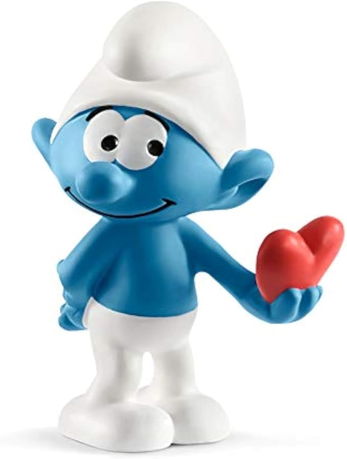 Schleich Smurfs, Retro Toys for Kids, Smurf with Heart Toy Figurine