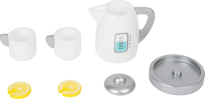 Small Foot Wooden Toys Tea Kettle Wooden playset for Children Play Kitchens Designed for Children Ages 3+, Multi
