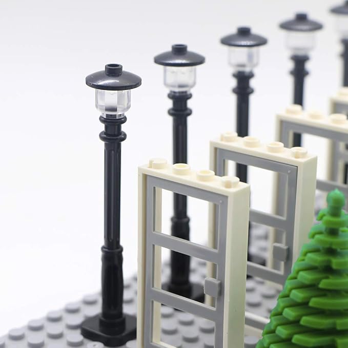Door Street Lamp Bricks Accessories Toys City House Parts Garden Classic Road Light Building Block Creative DIY Construction