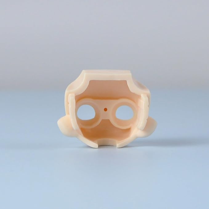 YMY No Makeup Doll Head DIY Blank GSC Face 1/12 Scale Head Doll Accessories for Obitsu 11（Boy-Black）