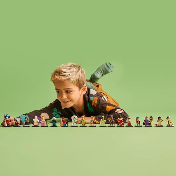 LEGO 71038 Disney Edition Minifigures 100, 1 of 18 Characters to Collect, Mickey Apprentice Sorcerer, Stitch, Mulan and More (Random Picked Unit)