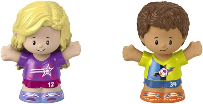 Fisher-Price Little People Toddler Soccer Sports Friends 2 Pack Boy Girl Figure Set