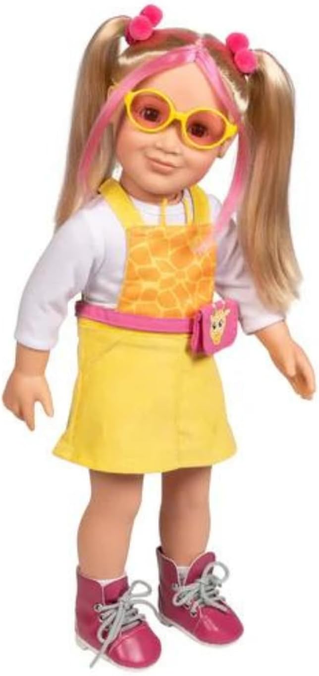 ADORA Amazon Exclusive Amazing Girl Dolls - 18” Realistic Doll in Soft Vinyl, Huggable Body and Dressed in a Chic, Changeable Outfit Birthday Gift for Ages 6+ - Lucy