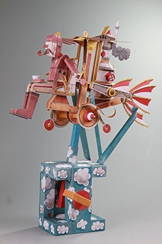 Automata Paper Machine Moving Model (Fun & Educational DIY Toy Project) Designed by Keith Newstead + Bonus X'Mas Doorknob Hanger Bundle Set (Flying Dreamer + X'Mas Door Knob Hanger (Green))