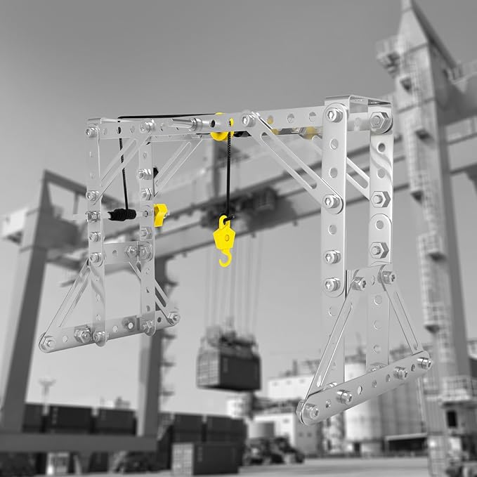 Metal Building Toys, 273pcs 3 in 1 Tower Crane & Frame Crane & Windmill Metal Model Set,Erector Sets for Boys Age 8-12,DIY Building Stem Projects Toys for Kids,Birthday Gifts for Model Crane Fan