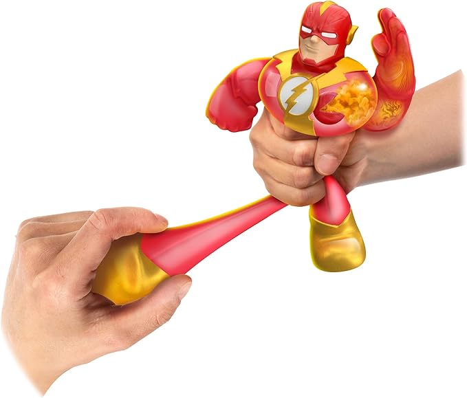 Heroes of Goo Jit Zu Goo Shifters DC Super Hero Stretchy Action Figure Gold Charge Flash. Incredibly Squishy DC 4.2" Toy Figure. Crush The Core!