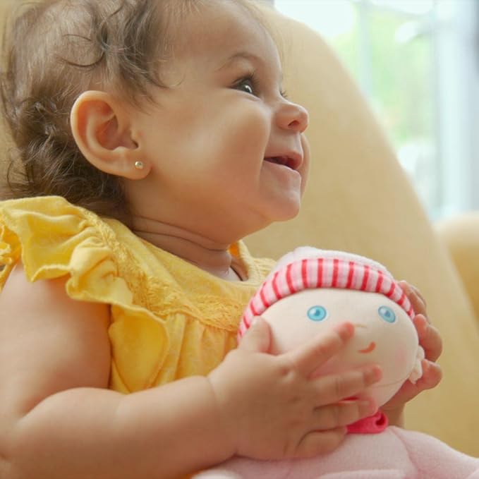 HABA Doll Snug Up Luisa My First Baby Doll, Machine Washable & Safe for Birth & Up, Baby Dolls, Newborn Toys, Baby Girl Gifts