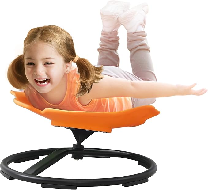 Autism Sensory Products Kids Swivel Chair Spinning Seat for Kids Sensory Sit and Spin Toys for Kids 5-7 Sensory Spinning Chair for Autistic Kids Outdoor Indoor Play